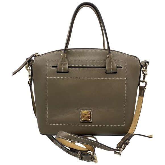 Dooney & Bourke Handbags - Dooney & Bourke L Size Khaki Leather Shoulder Bag